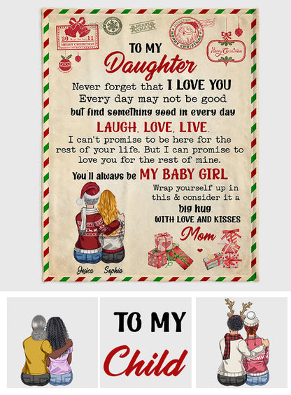 Never Forget That I Love You - Personalized Daughter Blanket