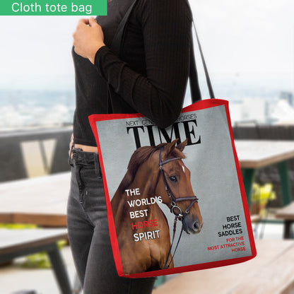 Magazine Covers - Personalized Horse Tote Bag