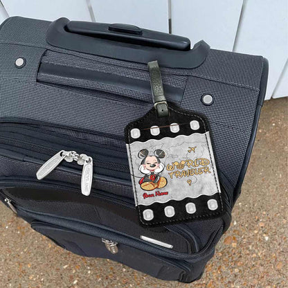 World Traveler - Personalized Mouse Leather Luggage Tag