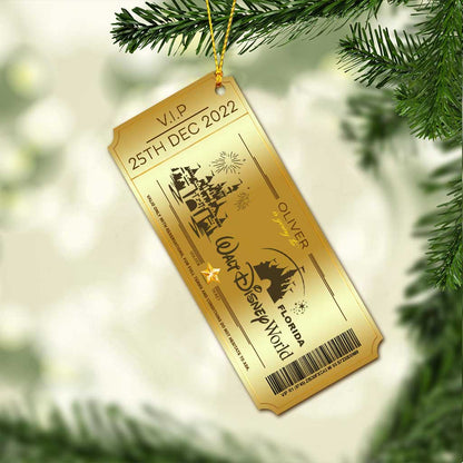 Going To The Magic Kingdom - Personalized Christmas Mouse Ornament (Printed On Both Sides)