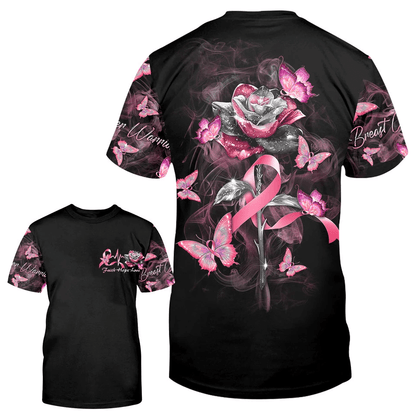 Faith Hope Love Roses - Breast Cancer Awareness All Over T-shirt and Hoodie 0822