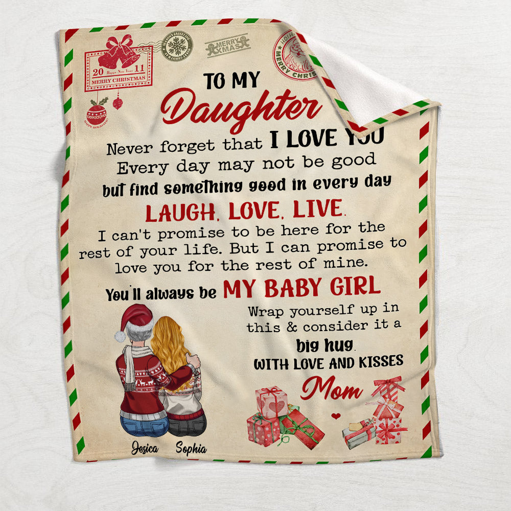Never Forget That I Love You - Personalized Daughter Blanket