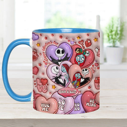 Happy Valentine's Day - Personalized Nightmare Accent Mug