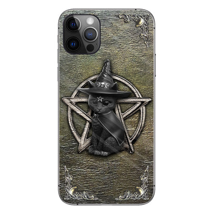 Mystical Witch - Personalized Halloween Black Cat Phone Case With 3D Pattern Print