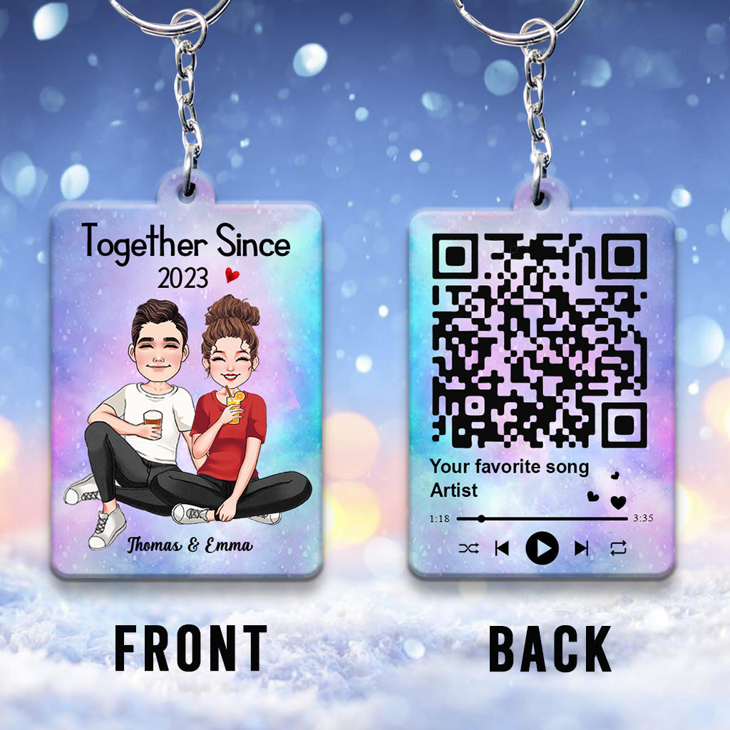 Together Since - Personalized Couple Keychain