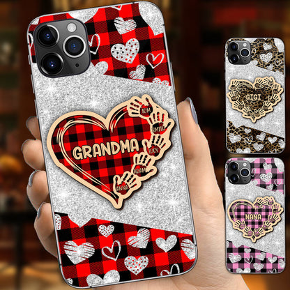 Valentine Heart Grandma - Personalized Grandma Phone Case