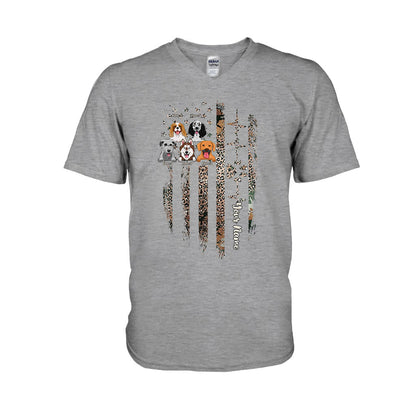 Love My Dogs - Personalized Independence Day Dog T-shirt and Hoodie
