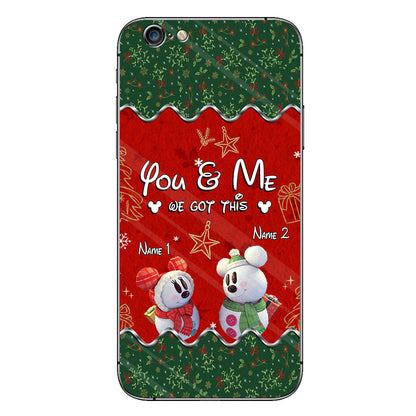 You & Me - Personalized Christmas Mouse Phone Case