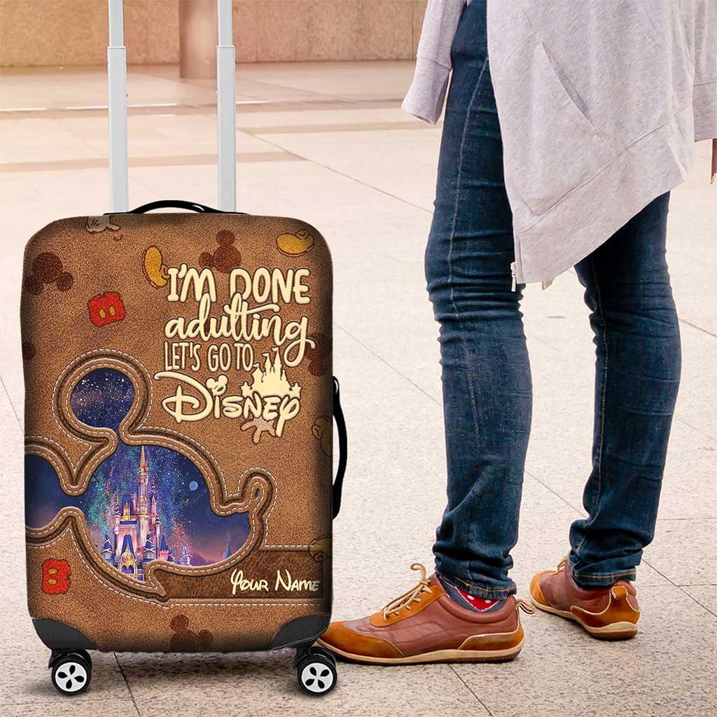 I'm Done Adulting - Personalized Mouse Luggage Cover