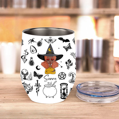 Buckle Up Buttercup - Personalized Witch Wine Tumbler