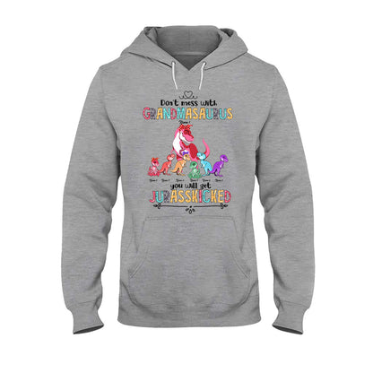 Don't Mess With Grandmasaurus - Personalized Grandma T-shirt and Hoodie