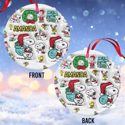 Best Friends - Personalized Ceramic Circle Ornament