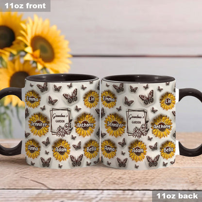 Grandma's Sunflower Garden - Gift for grandma - Personalized Accent Mug