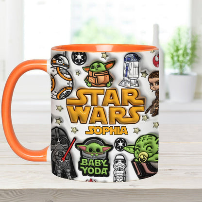 The Galaxy - Personalized The Force Accent Mug
