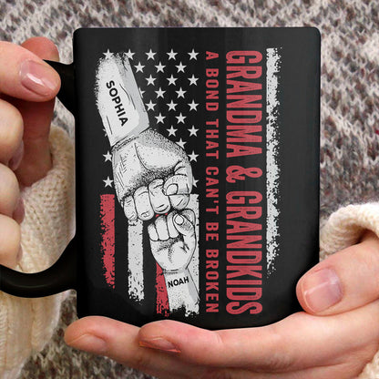 Grandma Grandkids The Bond That Can't Be Broken - Personalized Grandma Mug