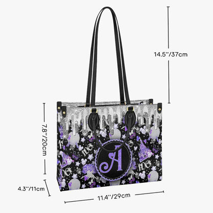 Magical Dripping 100 Years Of Wonder - Personalized Mouse Leather Handbag