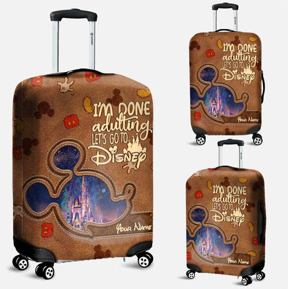 I'm Done Adulting Magic Mouse Ears - Personalized Mouse Leather Handbag & Luggage Cover
