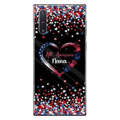 Nana's Heart - Personalized Independence Day Grandma Phone Case