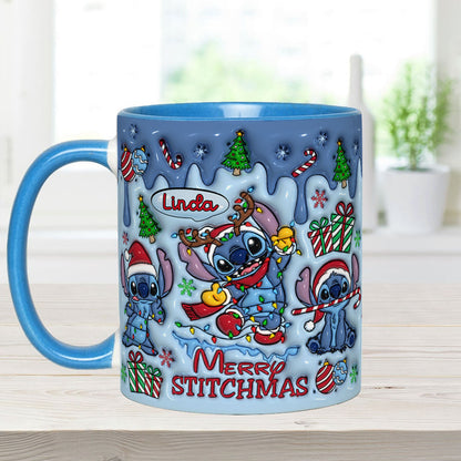 Merry Stichmas - Personalized Ohana Accent Mug