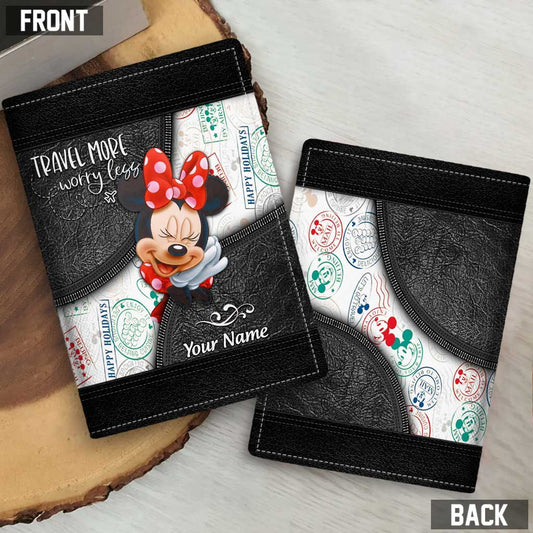 Travel More Worry Less - Personalized Mouse Passport Holder