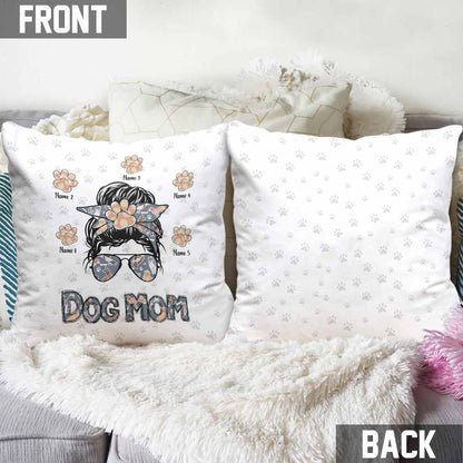 Love Being A Dog Mom - Personalized Dog Throw Pillow