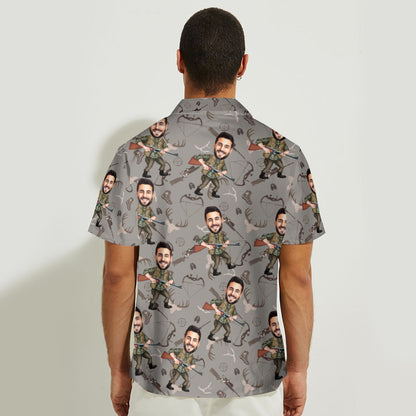 Photo Inserted Funny Hunting - Personalized Hunting Hawaiian Shirt
