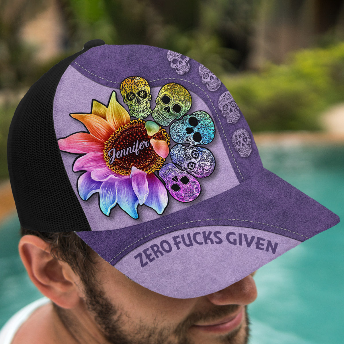 Zero F Given - Personalized Skull Trucker Hat