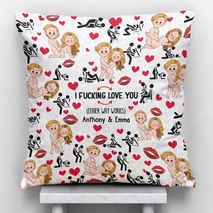 I Love You - Personalized Couple Throw Pillow