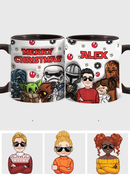 May The Christmas Be With You - Personalized The Force Accent Mug