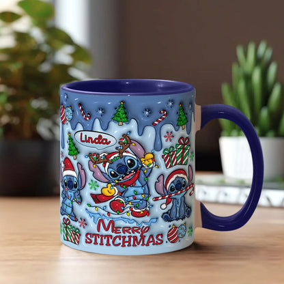 Merry Stichmas - Personalized Ohana Accent Mug