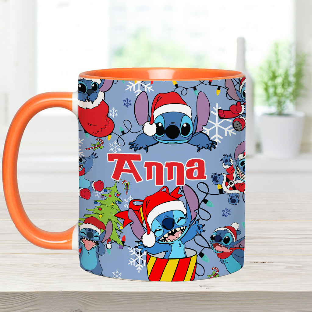 Merry Stitchmas - Personalized Ohana Accent Mug