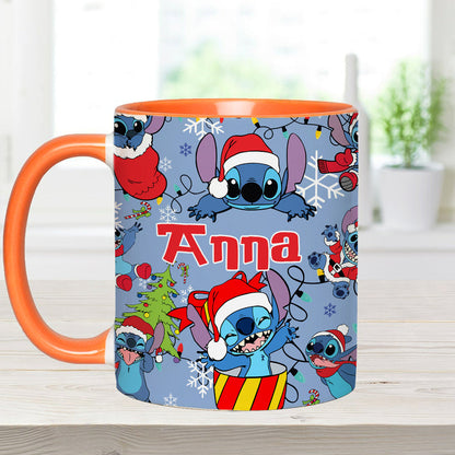 Merry Stitchmas - Personalized Ohana Accent Mug