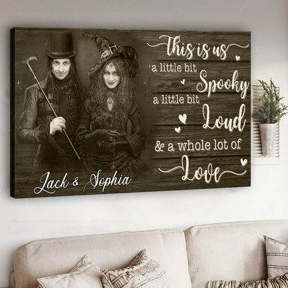 This Is Us Couple Halloween Vibes Face Swap - Personalized Couple Canvas And Poster