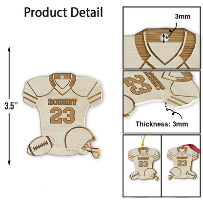 Love Football - Personalized Football Ornament