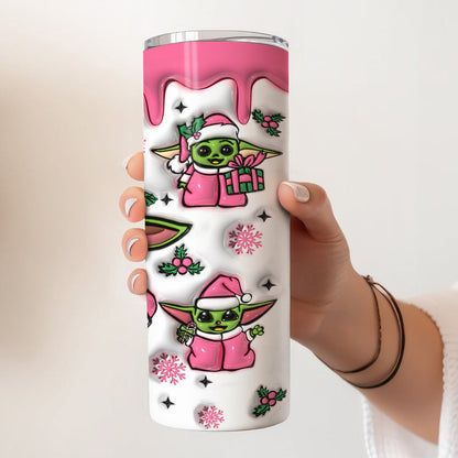 Too Cute I Am The Child Pink - Personalized The Force Skinny Tumbler