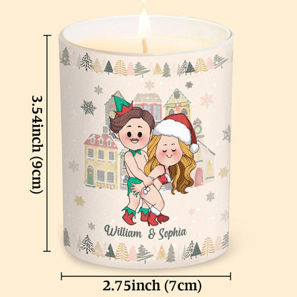 Christmas is Coming to Poundtown - gift for boyfriend, girlfriend, wife, husband - Personalized Candle With Wooden Lid