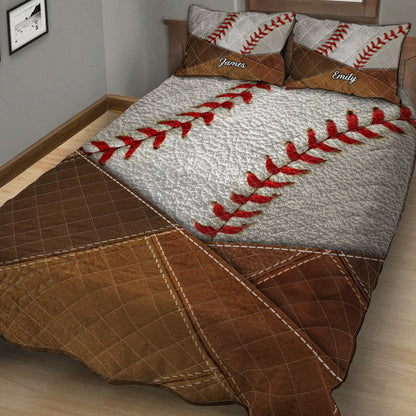 Living My Dream - Personalized Baseball Quilt Set