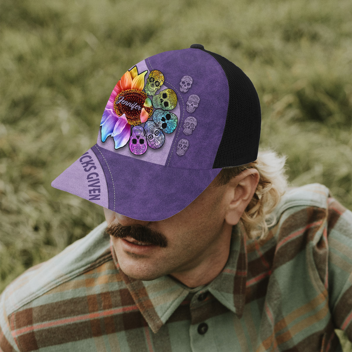 Zero F Given - Personalized Skull Trucker Hat