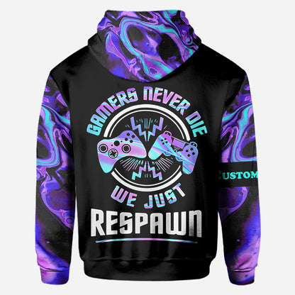 We Just Respawn - Personalized Video Game All Over Shirt