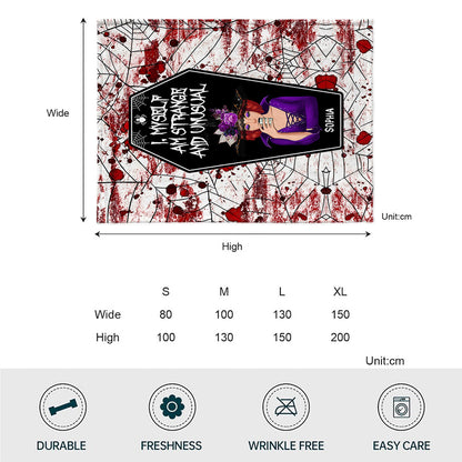I Myself Am Strange and Unusual - Personalized Witch Blanket