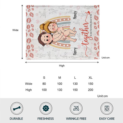 Together Is Our Favorite Place To Be - Personalized Couple Blanket
