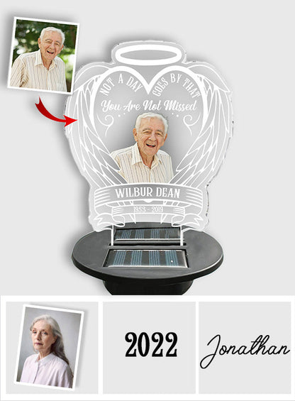 Not A Day Goes By That You Are Not Missed - Memorial gift for loss of  - Personalized Garden Solar Light