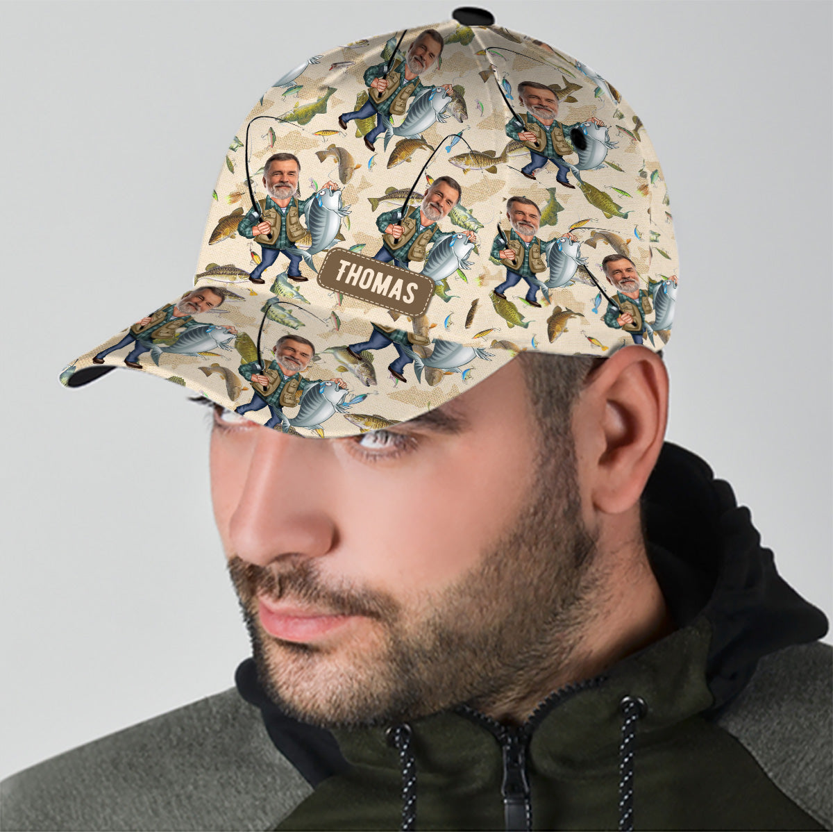 Photo Inserted Funny Fishing - Personalized Fishing Classic Cap