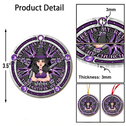 Nature Is My Religion - Personalized Witch Ornament