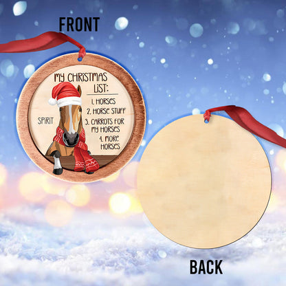 My Christmas List - Personalized Horse Ornament