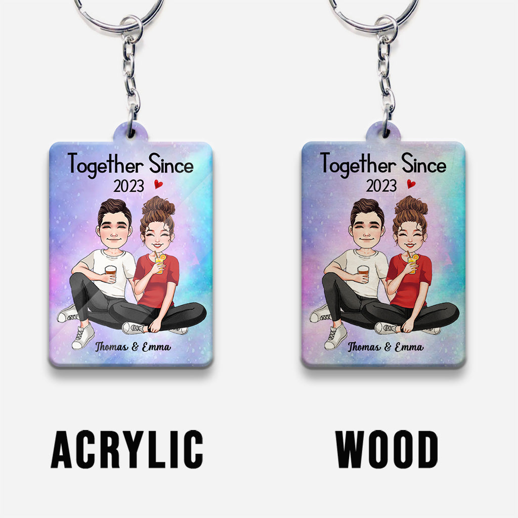Together Since - Personalized Couple Keychain