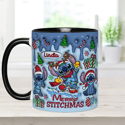 Merry Stichmas - Personalized Ohana Accent Mug