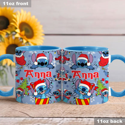 Merry Stitchmas - Personalized Ohana Accent Mug