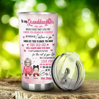 To My Granddaughter - Personalized Grandma Tumbler