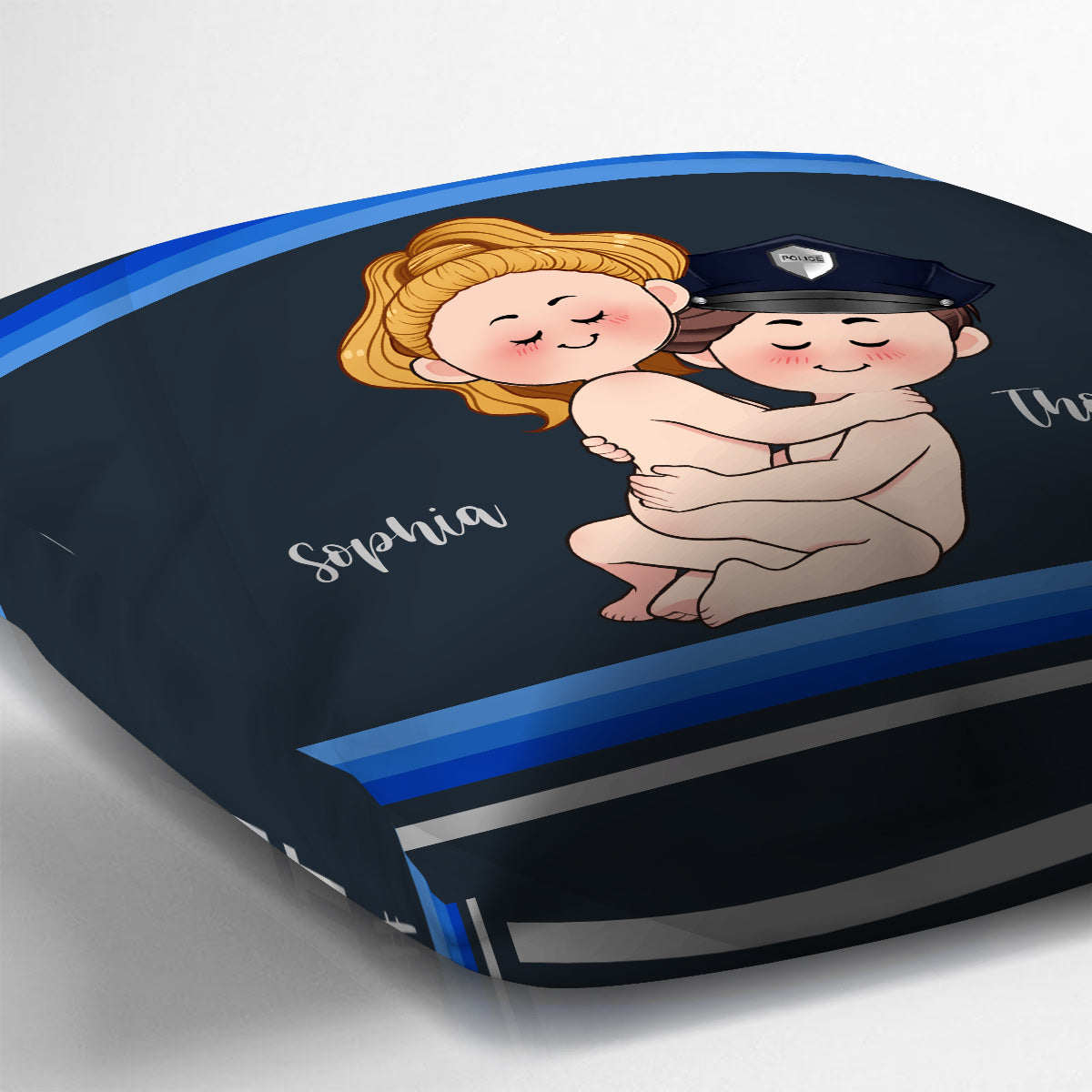 I Do Love The Police - Personalized Couple Throw Pillow